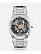 AURA Skeleton 002 Steel & Crystal Analog Watch - Thumbnail image 1 of 3