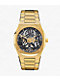 AURA Skeleton Gold Analog Watch - Thumbnail image 1 of 7