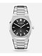AURA Ultra Thin 001 Stainless Steel & Black Analog Watch - Thumbnail image 1 of 3