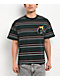 Adam Bomb Logo Striped Green Knit Boxy T-Shirt - Thumbnail image 1 of 3