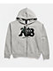 Adam Bomb Mascot Chenille Grey Zip Hoodie - Thumbnail image 7 of 7