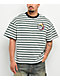 Adam Bomb Signage Striped White T-Shirt - Thumbnail image 1 of 3