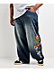 Adam Bomb Variety Patch Blue Wash Baggy Jeans - Thumbnail image 3 of 8