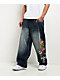 Adam Bomb Variety Patch Blue Wash Baggy Jeans - Thumbnail image 1 of 8