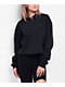 Adidas All SZN Black Crop Polo Sweatshirt - Thumbnail image 2 of 4
