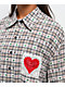 Aelfric Eden Crochet Heart Pocket Green Plaid Short Sleeve Button Up Shirt - Thumbnail image 3 of 4