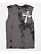 Afflicition Crossed Over Cutoff Black Tie Dye Tank Top - Thumbnail image 7 of 8