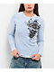Afflicition Secret Garden Light Blue Wash Thermal Long Sleeve T-Shirt - Thumbnail image 1 of 3