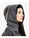 Affliction Angels Distressed Grey Wash Boxy Crop Hoodie - Thumbnail image 4 of 4
