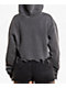Affliction Angels Distressed Grey Wash Boxy Crop Hoodie - Thumbnail image 2 of 4