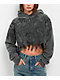 Affliction Angels Distressed Grey Wash Boxy Crop Hoodie - Thumbnail image 1 of 3