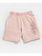 Affliction Ayala Peach Pink Rhinestone Sweat Shorts - Thumbnail image 9 of 10