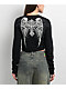 Affliction Ayala Skull Black Long Sleeve Crop T-Shirt - Thumbnail image 2 of 4