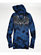 Affliction Blade Killer Blue & Black Tie Dye Long Hooded Top - Thumbnail image 1 of 2
