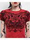 Affliction Bone Collector Dirty Red Lava Wash Crop T-Shirt - Thumbnail image 2 of 3