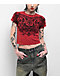 Affliction Bone Collector Dirty Red Lava Wash Crop T-Shirt - Thumbnail image 1 of 3