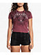Affliction Charred Martyr Red Wash Crop T-Shirt - Thumbnail image 1 of 2