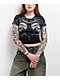 Affliction Collapse Black Lava Wash Crop T-Shirt - Thumbnail image 1 of 3