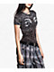 Affliction Collapse Black Wash Crop T-Shirt - Thumbnail image 1 of 4