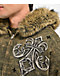 Affliction Courage Faux Fur Green Zip Hoodie - Thumbnail image 4 of 10