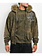 Affliction Courage Faux Fur Green Zip Hoodie - Thumbnail image 9 of 10