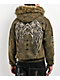 Affliction Courage Faux Fur Green Zip Hoodie - Thumbnail image 2 of 10