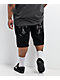 Affliction Creed Black Wash Wide Leg Denim Shorts - Thumbnail image 3 of 8