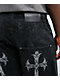 Affliction Creed Black Wash Wide Leg Denim Shorts - Thumbnail image 3 of 6