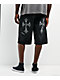 Affliction Creed Black Wash Wide Leg Denim Shorts - Thumbnail image 1 of 6