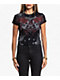 Affliction Crimson Temple Tie Dye Black Crop T-Shirt - Thumbnail image 1 of 2