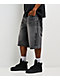 Affliction Crossed Chains Grey Wash Denim Shorts - Thumbnail image 5 of 7