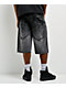 Affliction Crossed Chains Grey Wash Denim Shorts - Thumbnail image 1 of 7