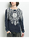 Affliction Crossed Over Dark Navy Wash Thermal Long Sleeve T-Shirt - Thumbnail image 1 of 3