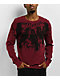 Affliction Crows Burgandy Lava Wash Thermal Long Sleeve T-Shirt - Thumbnail image 1 of 4