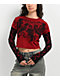 Affliction Crows Red 2fer Crop T-Shirt - Thumbnail image 1 of 3