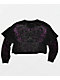 Affliction Darkness Falls Black Wash 2Fer Long Sleeve Crop T-Shirt - Thumbnail image 7 of 8