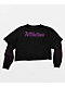 Affliction Darkness Falls Black Wash 2Fer Long Sleeve Crop T-Shirt - Thumbnail image 8 of 8