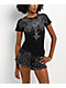 Affliction Death Eyes Black Burnout T-Shirt - Thumbnail image 1 of 4