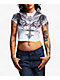 Affliction Death Eyes White Crop T-Shirt - Thumbnail image 3 of 3