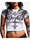 Affliction Death Eyes White Crop T-Shirt - Thumbnail image 1 of 3