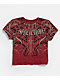 Affliction Divine Sorrow Dark Red Wash Crop T-Shirt - Thumbnail image 5 of 6