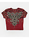 Affliction Divine Sorrow Dark Red Wash Crop T-Shirt - Thumbnail image 6 of 6