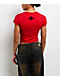 Affliction Dublin Smash Red Crop T-Shirt - Thumbnail image 2 of 4