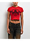 Affliction Dublin Smash Red Crop T-Shirt - Thumbnail image 1 of 4