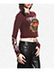 Affliction Eternal Oil Red Thermal Long Sleeve Crop T-Shirt - Thumbnail image 3 of 3