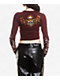 Affliction Eternal Oil Red Thermal Long Sleeve Crop T-Shirt - Thumbnail image 2 of 3