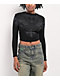 Affliction Ethereal Burial Black Thermal Long Sleeve Crop T-Shirt - Thumbnail image 1 of 3