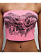 Affliction Flaming Dragon Pink Tube Top - Thumbnail image 3 of 4
