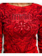 Affliction Fleuresque Red Wash Thermal Long Sleeve T-Shirt - Thumbnail image 4 of 8