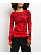 Affliction Fleuresque Red Wash Thermal Long Sleeve T-Shirt - Thumbnail image 1 of 8